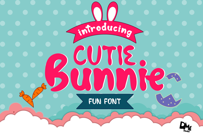 Cutie Bunnie Font poster