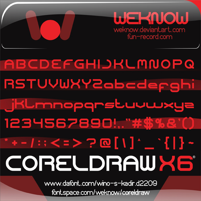 Coreldraw Font weknow FontSpace