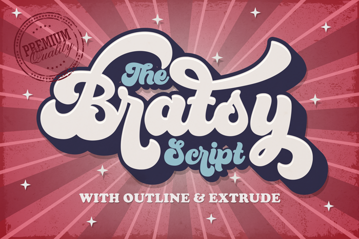 Bratsy Script Font poster