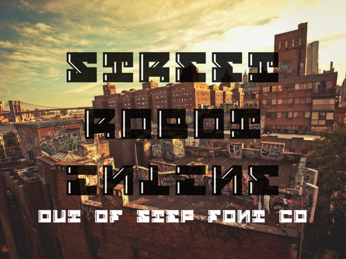 Street Robot Inline Font poster