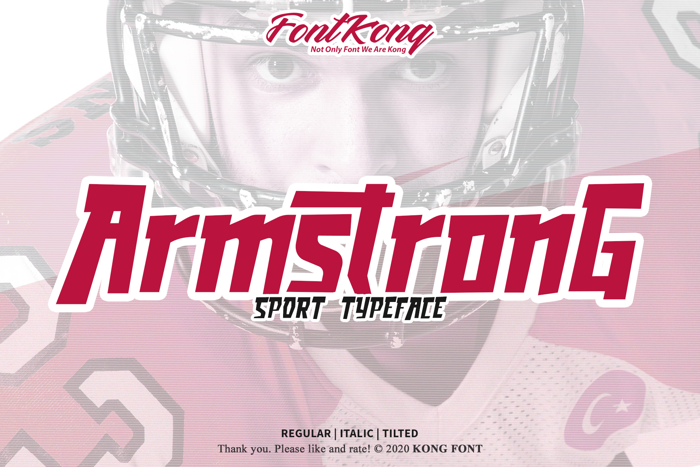 Armstrong Font poster