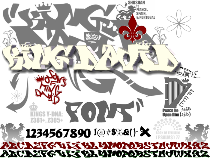KING DAVID Font poster