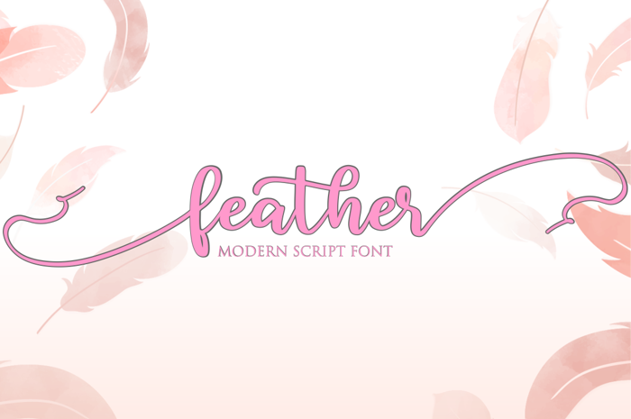 feather Font poster