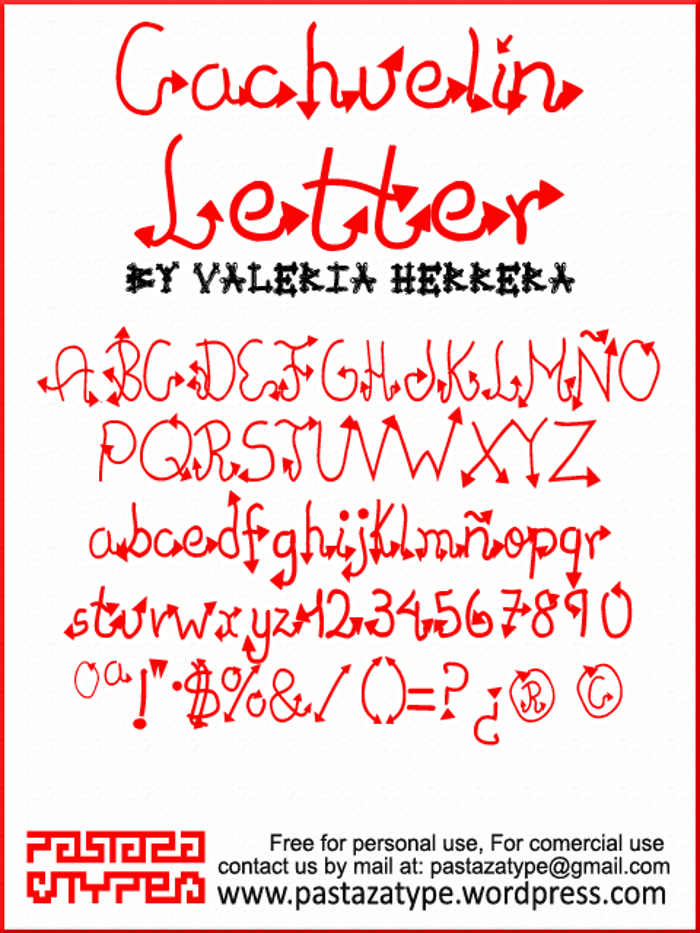 Cachuelin Letter Font poster
