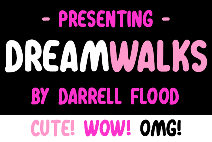 Dreamwalks Font poster