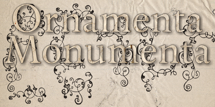Ornamenta Monumenta Font poster