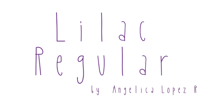 Lilac Font poster