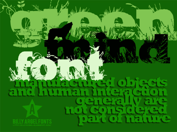 GREEN MIND Font poster