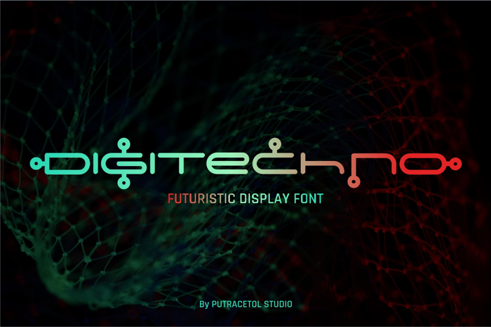 Digitechno Font poster