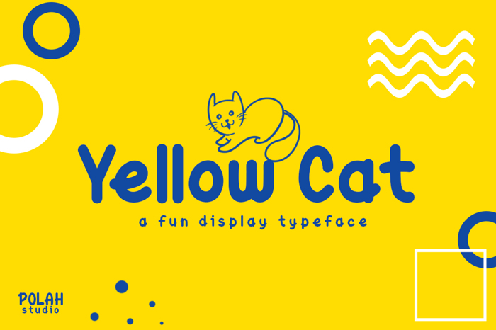 Yellow Cat Font poster