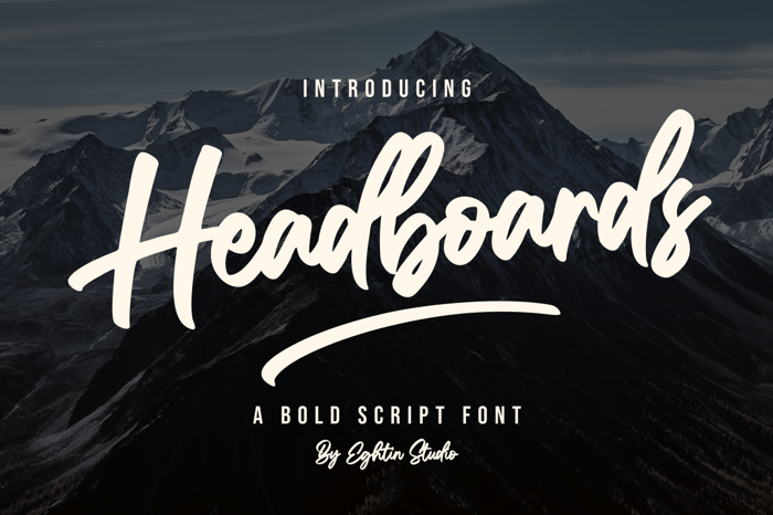 Headboards Font poster