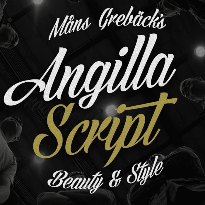Angilla Script Font poster