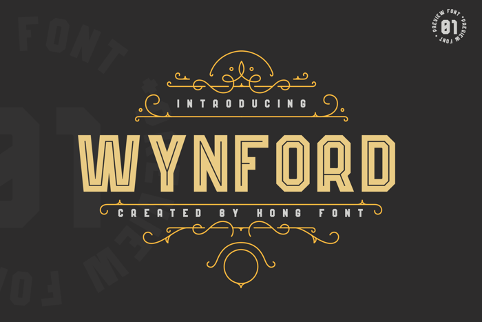 Wynford Font poster