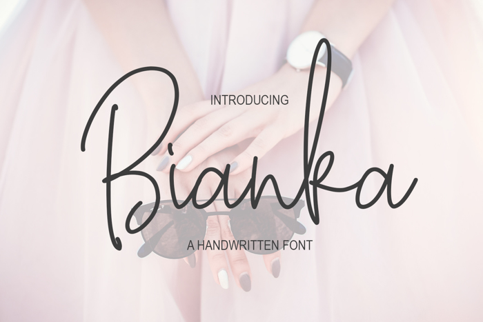 Bianka Script Font poster