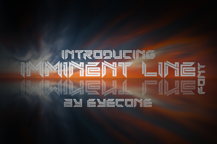 Imminent Line Font poster