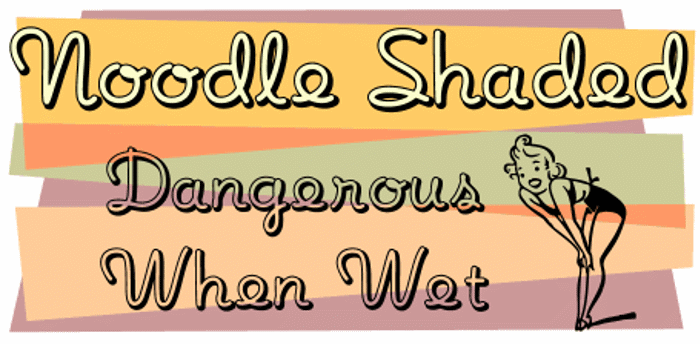 Noodle Shaded Font poster