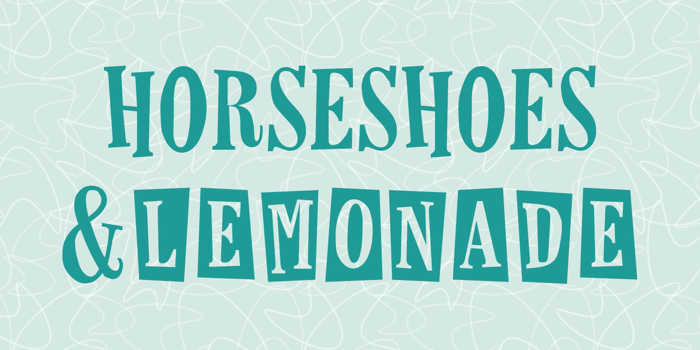 Horseshoes And Lemonade Font poster
