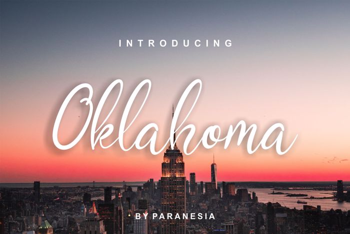Oklahoma Script Font poster