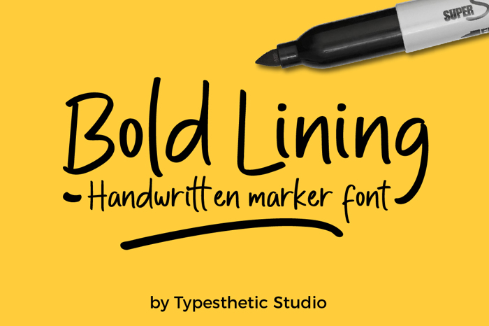 Bold Lining Font poster
