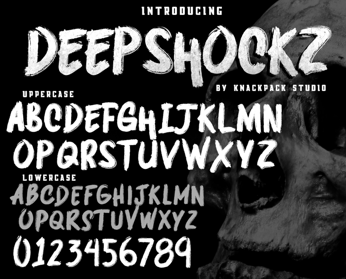 DEEPSHOCKZ DEMO Font poster