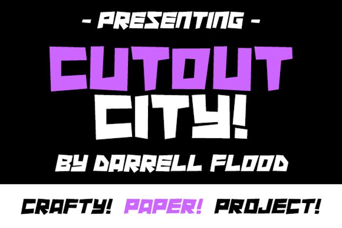 Cutout City Font poster