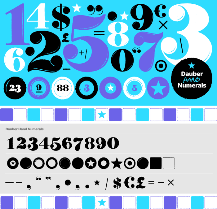 Dauber Hand Numerals Font