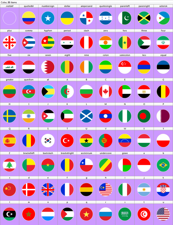 flags world color Font poster