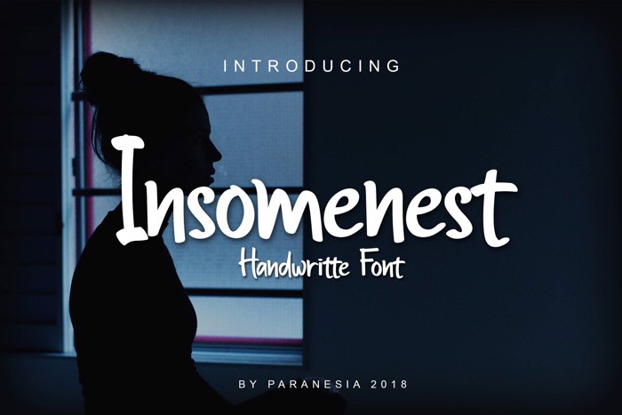 Insomenest Font poster