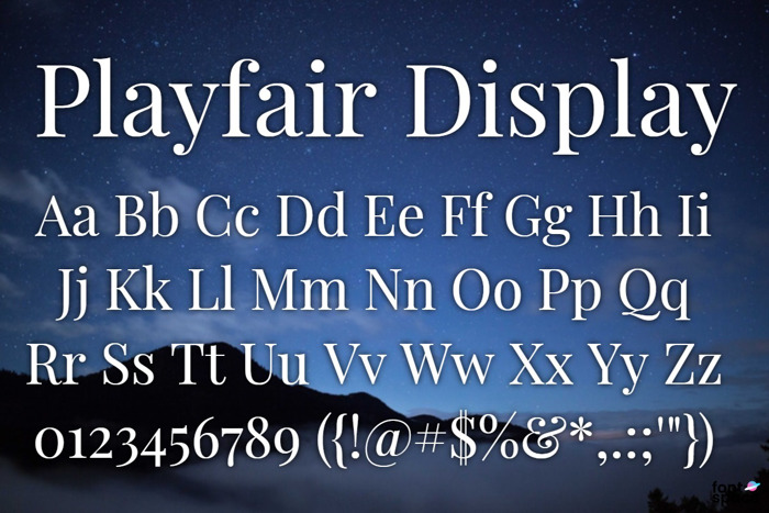 Playfair Display Font poster