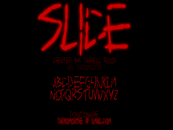 Slice Font poster