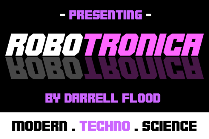 Robotronica Font poster