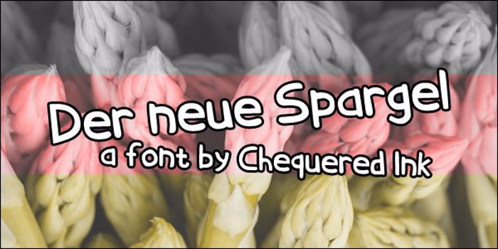 Der Neue Spargel Font poster