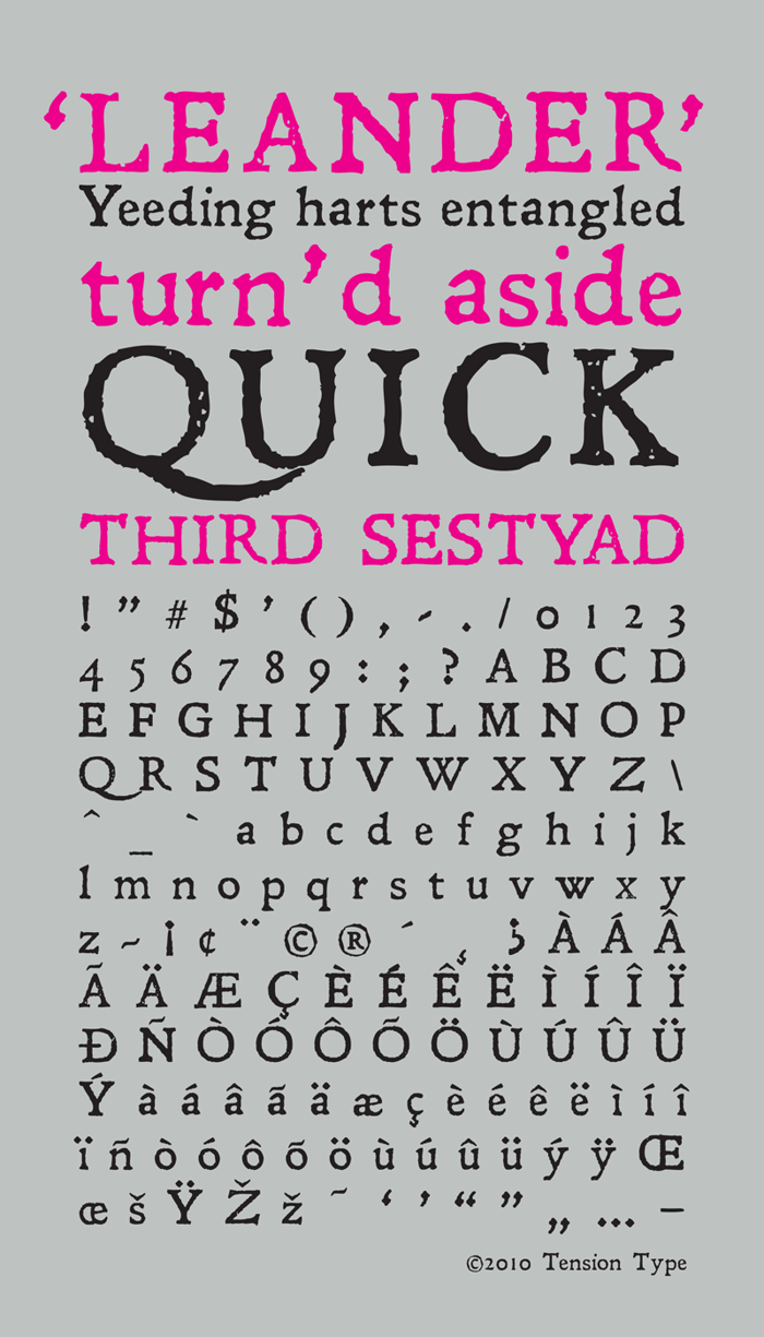 Leander Font poster