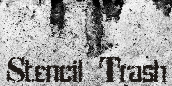 Stenci lIntellecta Trash Free Font poster