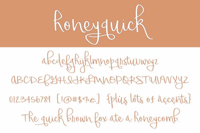 honeyquick Font poster