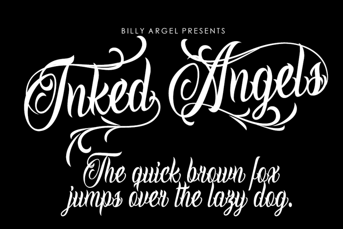10. "Tattoo Lettering" font by Billy Argel - wide 2