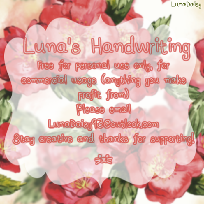 Luna's Handwriting Font
