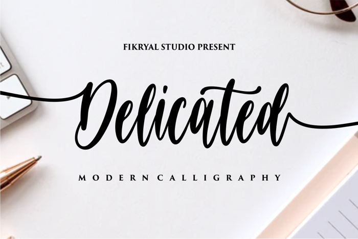Delicated Font poster