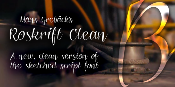 Roskrift Clean Font poster