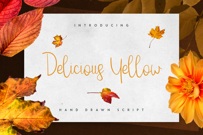 Delicious Yellow Font poster