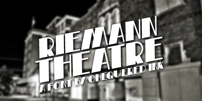 Riemann Theatre Font poster