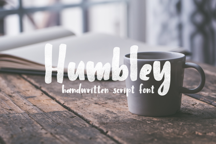 Humbley Script Font poster