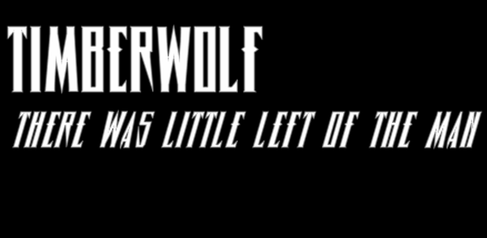 Timberwolf Font poster