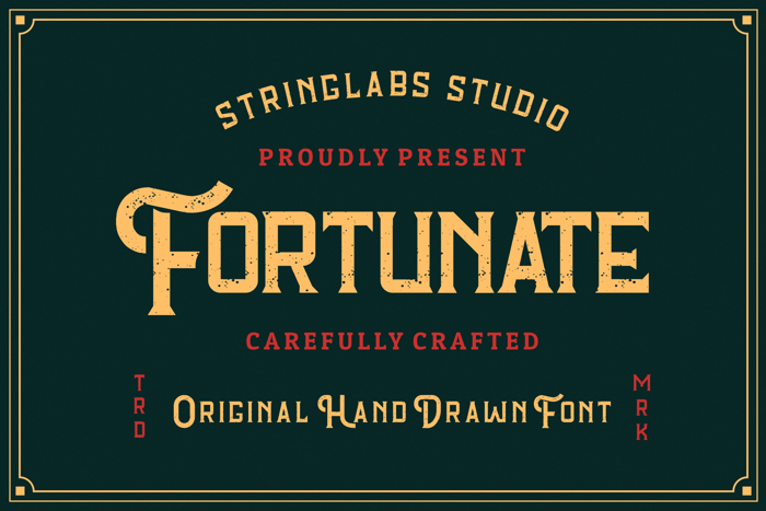 Fortunate Font poster