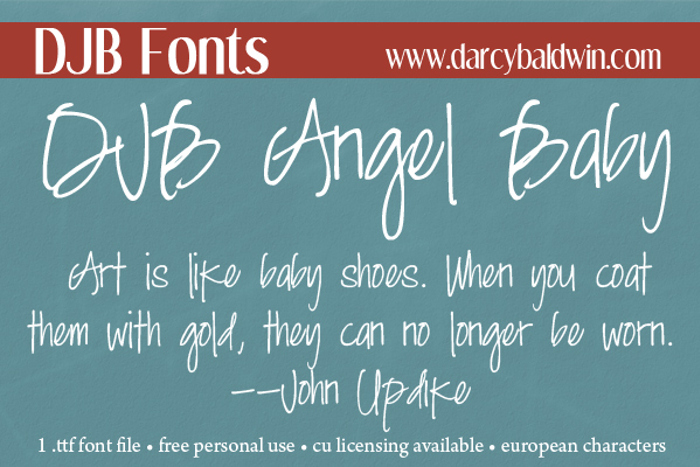 DJB Angel Baby Font poster
