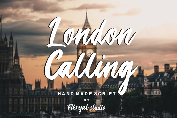 London Calling Font poster