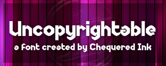 Uncopyrightable Font poster