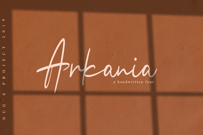 Arkania Font poster