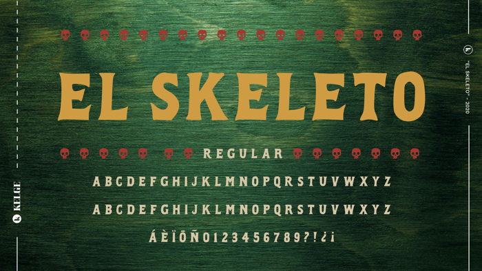 El Skeleto Font poster