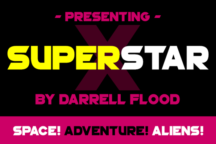 Superstar X Font poster